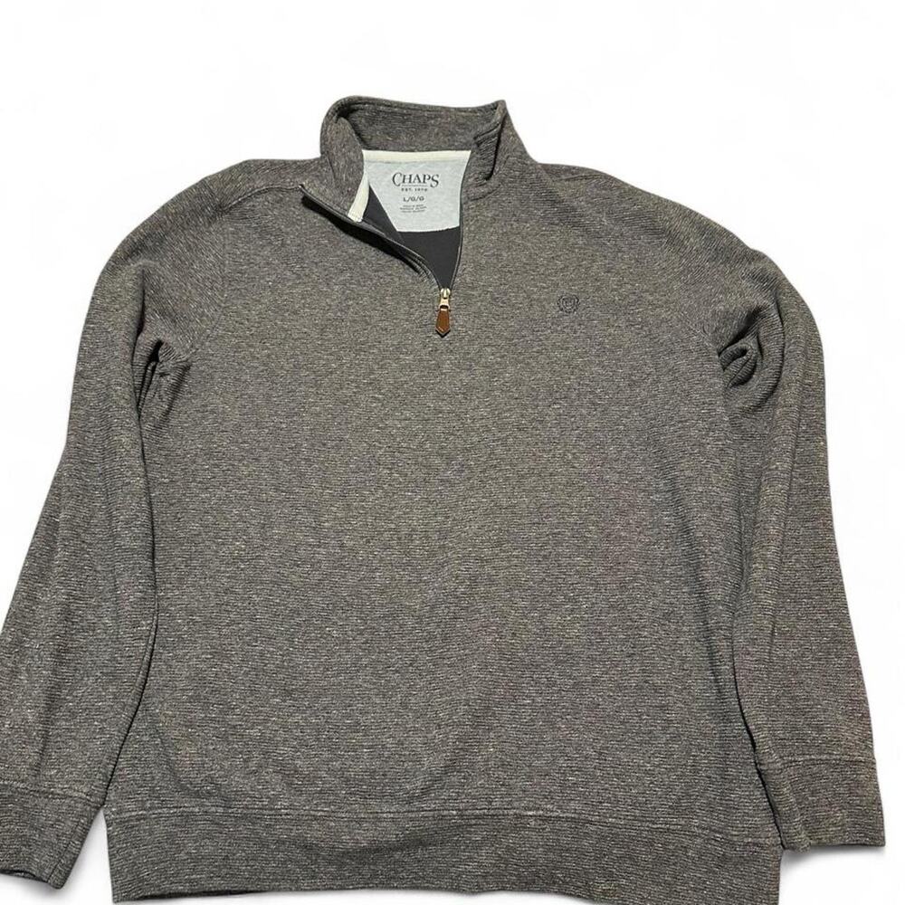 Chaps mens gray quarter zip